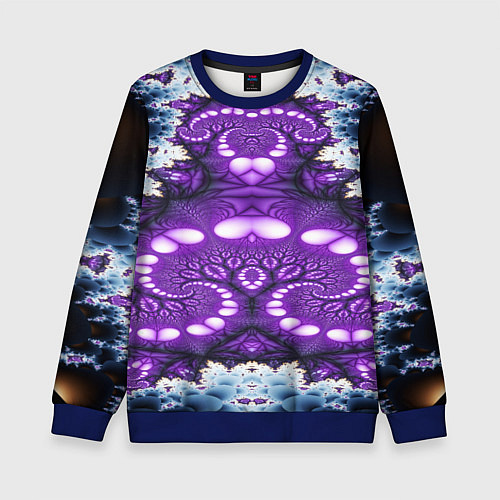 Детский свитшот Абстрактная иллюзия текстура / 3D-Синий – фото 1