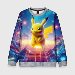 Детский свитшот Funny Pikachu - vaporwave