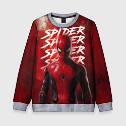 Детский свитшот Spider-man red background