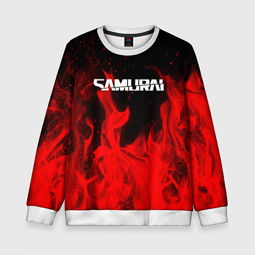Детский свитшот Samurai fire red / 3D-Белый – фото 1