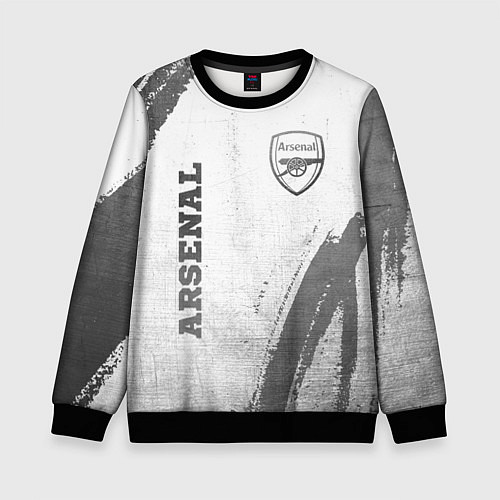 Детский свитшот Arsenal - white gradient вертикально / 3D-Черный – фото 1