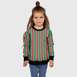 Свитшот детский Knitted pattern, цвет: 3D-черный — фото 2