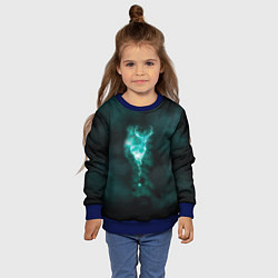 Свитшот детский  Patronus deer, цвет: 3D-синий — фото 2