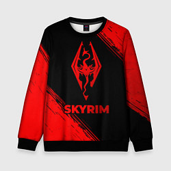 Детский свитшот Skyrim - red gradient