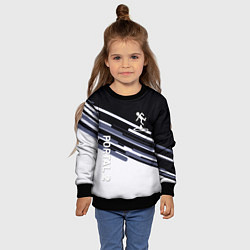 Свитшот детский Portal line geometry, цвет: 3D-черный — фото 2