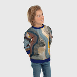 Свитшот детский Флюид арт, цвет: 3D-синий — фото 2