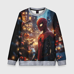 Свитшот детский Spider-man new year, цвет: 3D-меланж