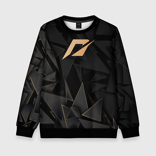 Детский свитшот Need for Speed golden poly / 3D-Черный – фото 1