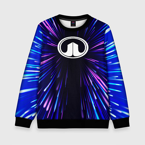 Детский свитшот Great Wall neon energy / 3D-Черный – фото 1