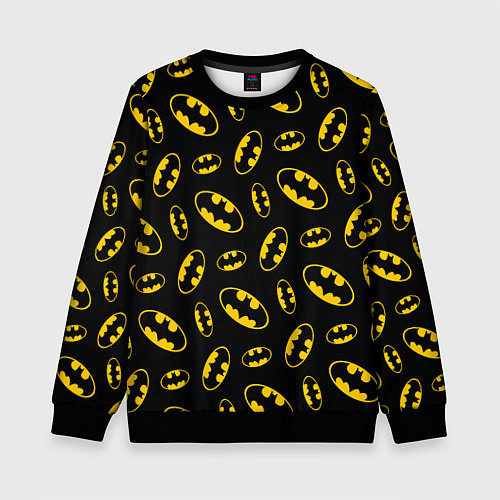 Детский свитшот Бэтмен узор / 3D-Черный – фото 1