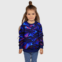 Свитшот детский Синие абстрактные изгибы, цвет: 3D-синий — фото 2