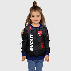 Свитшот детский Ducati - плиты с эффектом свечения, цвет: 3D-синий — фото 2
