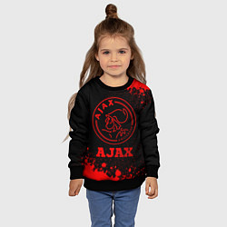 Свитшот детский Ajax - red gradient, цвет: 3D-черный — фото 2