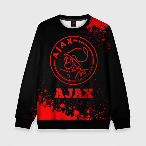 Детский свитшот Ajax - red gradient / 3D-Черный – фото 1