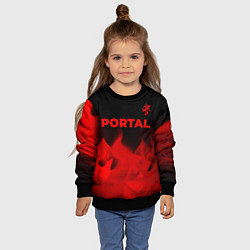 Свитшот детский Portal - red gradient посередине, цвет: 3D-черный — фото 2