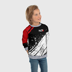 Свитшот детский Mass Effect - Merry Christmas, цвет: 3D-меланж — фото 2