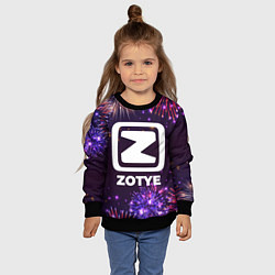 Свитшот детский Праздничный Zotye, цвет: 3D-черный — фото 2