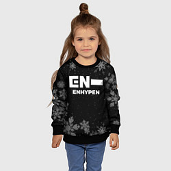 Свитшот детский Снежный Enhypen, цвет: 3D-черный — фото 2