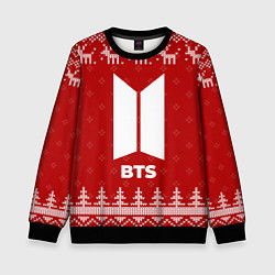 Детский свитшот Новогодний BTS с оленями