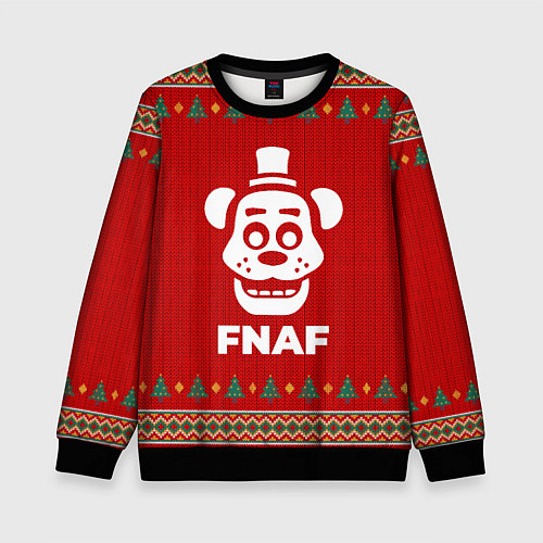 Детский свитшот FNAF new year / 3D-Черный – фото 1