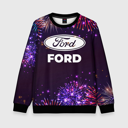 Детский свитшот Праздничный Ford / 3D-Черный – фото 1