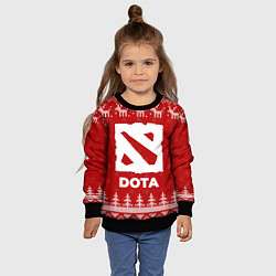 Свитшот детский Новогодний Dota с оленями, цвет: 3D-черный — фото 2