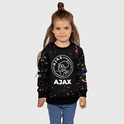 Свитшот детский Ajax конфети, цвет: 3D-черный — фото 2