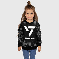 Свитшот детский Снежный Seventeen, цвет: 3D-черный — фото 2