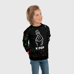 Свитшот детский K Pop конфети, цвет: 3D-черный — фото 2