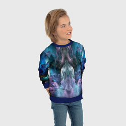 Свитшот детский Фантастический неоновый космос, цвет: 3D-синий — фото 2