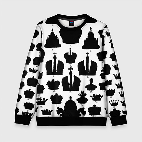 Детский свитшот Символы власти / 3D-Черный – фото 1