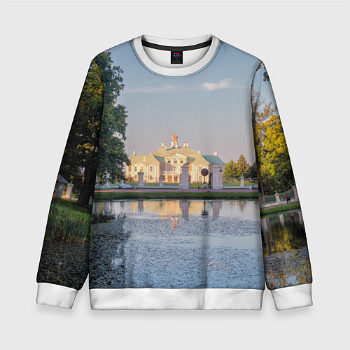 Детский свитшот Меншиковский дворец в Ораниенбауме / 3D-Белый – фото 1