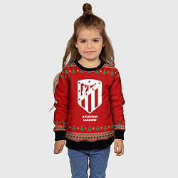 Свитшот детский Atletico Madrid new year, цвет: 3D-черный — фото 2