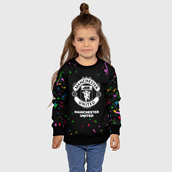 Свитшот детский Manchester United конфети, цвет: 3D-черный — фото 2