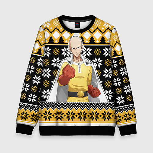 Детский свитшот One-Punch Man sweater / 3D-Черный – фото 1