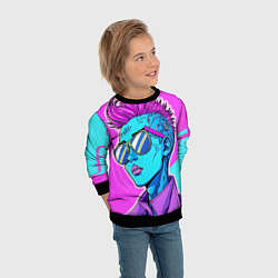 Свитшот детский Яркий панк, цвет: 3D-черный — фото 2