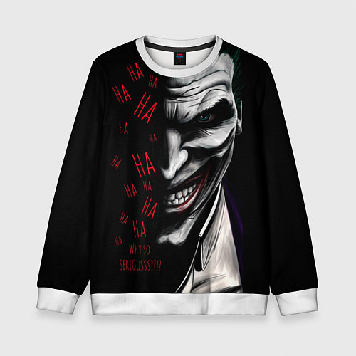Детский свитшот Joker in the dark / 3D-Белый – фото 1