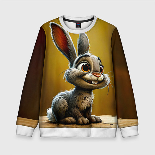 Детский свитшот Милый зайчик / 3D-Белый – фото 1