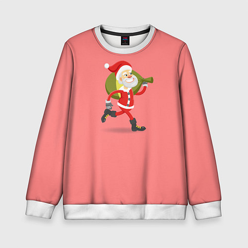 Детский свитшот Санта украл подарки / 3D-Белый – фото 1