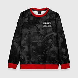 Свитшот детский Arctic Monkeys - серый тайдай, цвет: 3D-красный