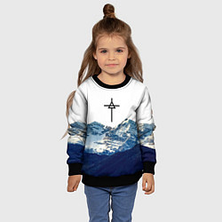 Свитшот детский 30 Seconds to Mars - снежные горы, цвет: 3D-черный — фото 2