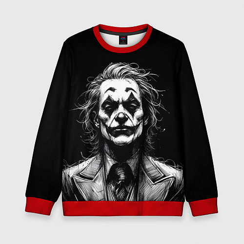 Детский свитшот Joker - clown / 3D-Красный – фото 1