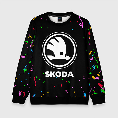 Детский свитшот Skoda конфети / 3D-Черный – фото 1