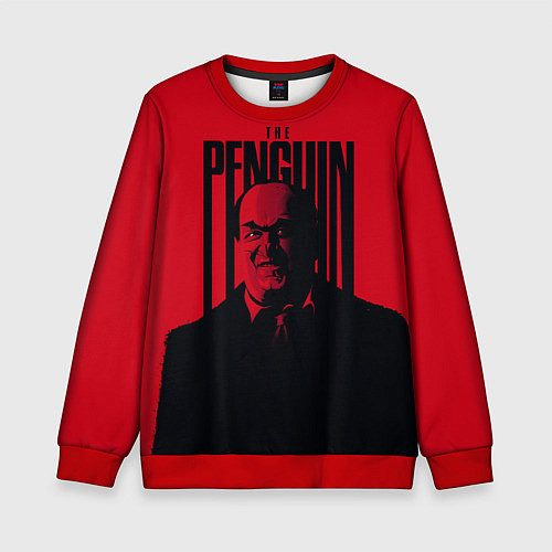 Детский свитшот Освальд Кобб Пингвин / 3D-Красный – фото 1