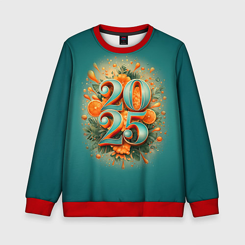 Детский свитшот Мандариновый 2025 / 3D-Красный – фото 1