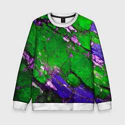 Детский свитшот A purple mineral in a green stone