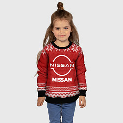 Свитшот детский Новогодний Nissan, цвет: 3D-черный — фото 2