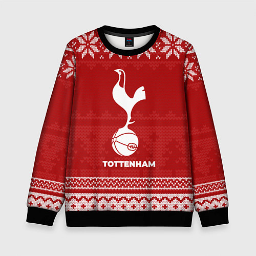 Детский свитшот Новогодний Tottenham / 3D-Черный – фото 1