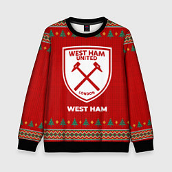 Свитшот детский West Ham new year, цвет: 3D-черный