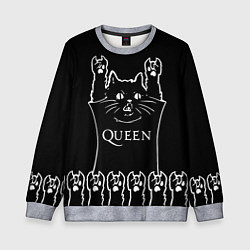Свитшот детский Queen: cat rock, цвет: 3D-меланж